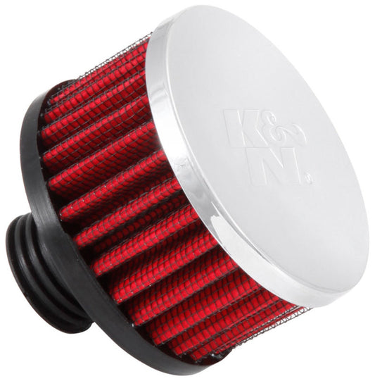 K&N .5in Flange ID x 3in OD x 3.25in H Rubber Base Crankcase Vent Filter - Blais Performance Parts