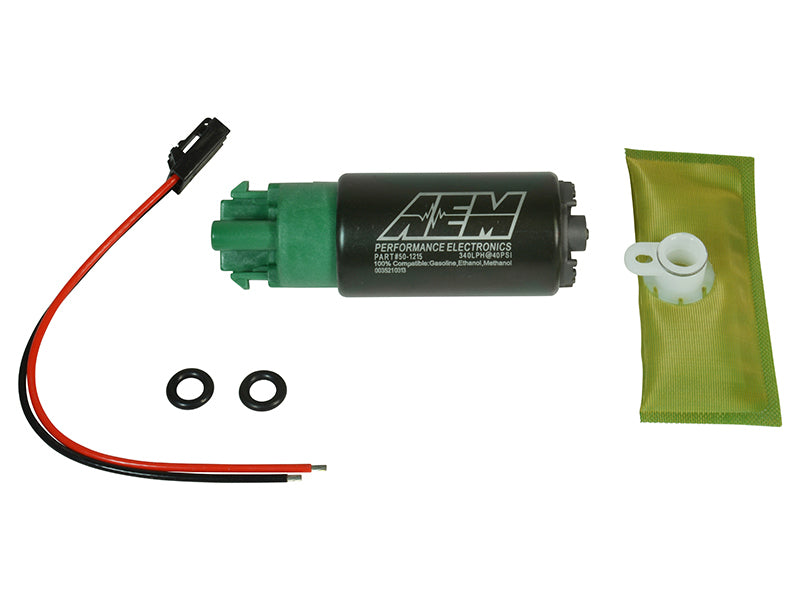 AEM 340LPH 65mm Fuel Pump Kit w/ Mounting Hooks - Ethanol Compatible - Blais Performance Parts