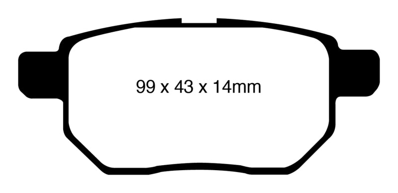 EBC 09-10 Pontiac Vibe 1.8 Yellowstuff Rear Brake Pads - Blais Performance Parts