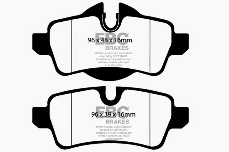 EBC 07-14 Mini Hardtop 1.6 Ultimax2 Rear Brake Pads - Blais Performance Parts