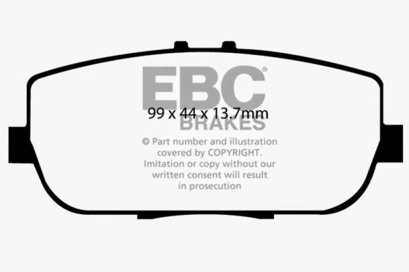 EBC 06-15 Mazda Miata MX5 2.0 Yellowstuff Rear Brake Pads - Blais Performance Parts