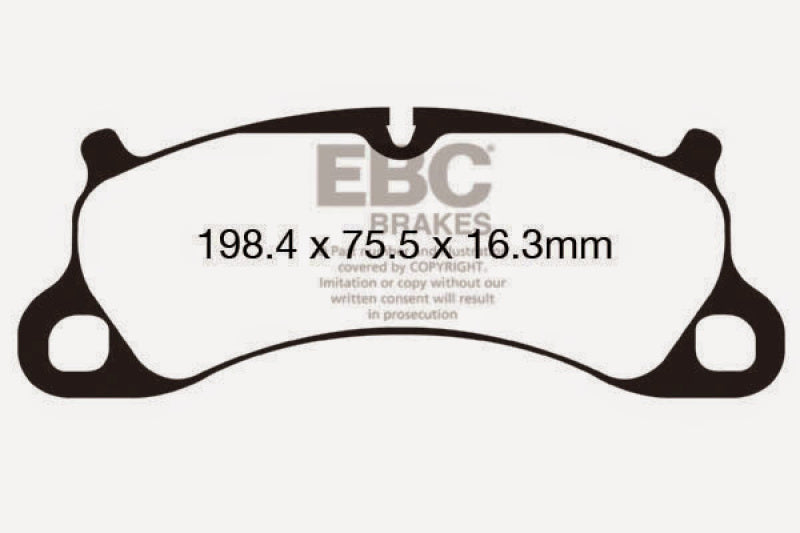 EBC 12-15 Porsche 911 (991) (Cast Iron Rotor only) 3.8 Carrera S Redstuff Front Brake Pads - Blais Performance Parts