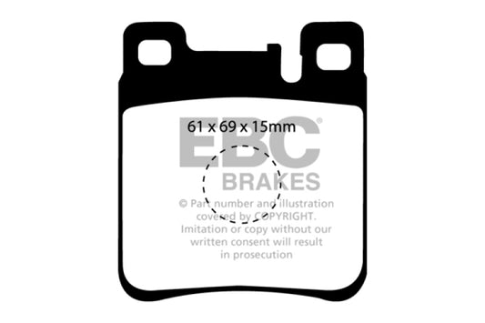 EBC 05-06 Chrysler Crossfire 3.2 SRT6 Yellowstuff Rear Brake Pads - Blais Performance Parts