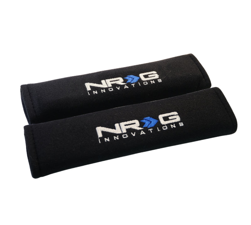 NRG Seat Belt Pads 2.7in. W x 11in. L (Black) Short - 2pc - Blais Performance Parts