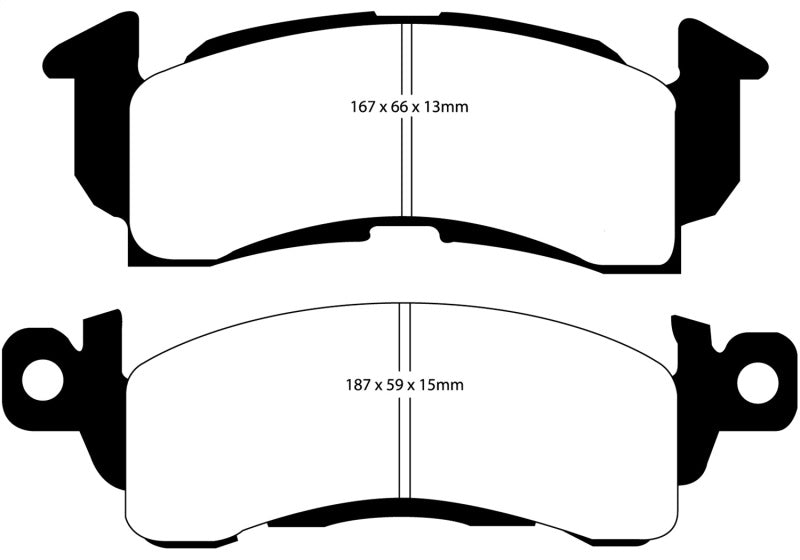 EBC 73-74 Buick Apollo 4.1 Yellowstuff Front Brake Pads - Blais Performance Parts