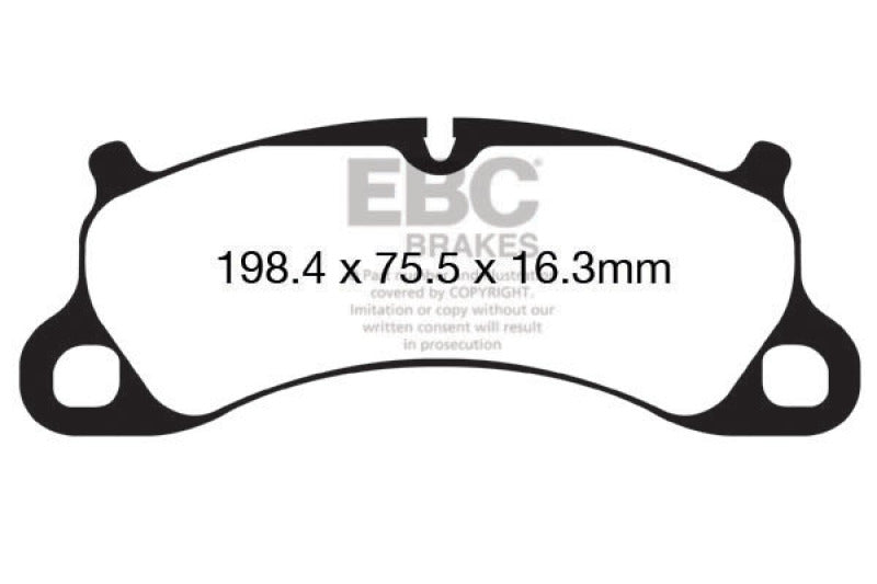 EBC 12-15 Porsche 911 (991) (Cast Iron Rotor only) 3.8 Carrera S Redstuff Front Brake Pads - Blais Performance Parts