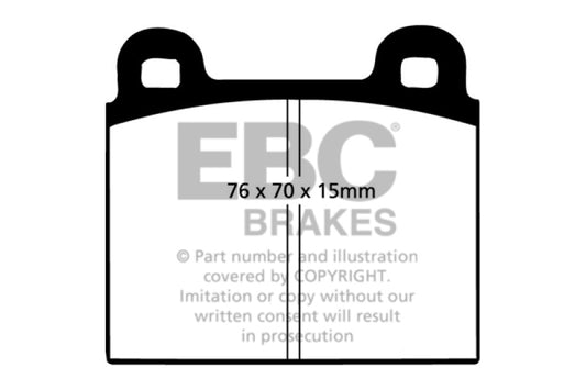 EBC 70-75 Alfa Romeo Montreal 2.6 Redstuff Front Brake Pads - Blais Performance Parts