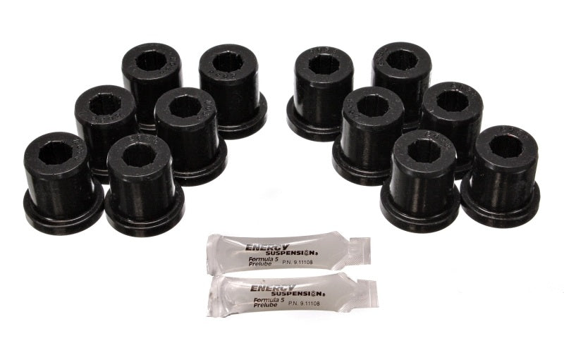 Energy Suspension 81-89 Toyota FJ40/FJ60 Landcruiser 2/4WD Blk Front Leaf Spring Bushing Set - Blais Performance Parts