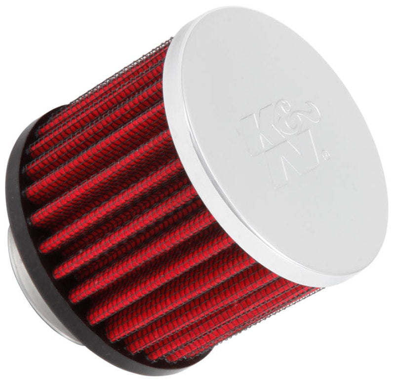 K&N 1.375 inch ID 3 inch OD 2.5 inch H Clamp On Crankcase Vent Filter - Blais Performance Parts