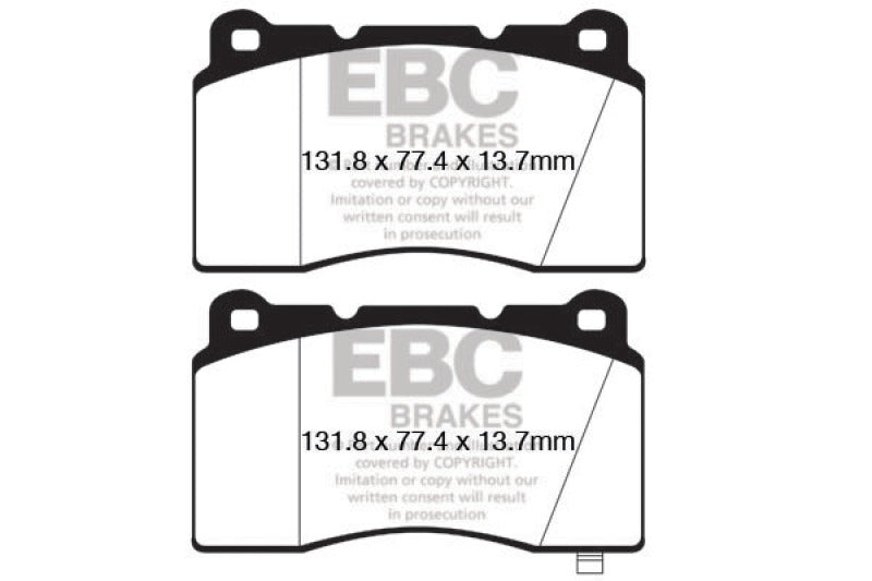 EBC 09+ Hyundai Genesis Coupe 2.0 Turbo (Brembo) Bluestuff Front Brake Pads - Blais Performance Parts