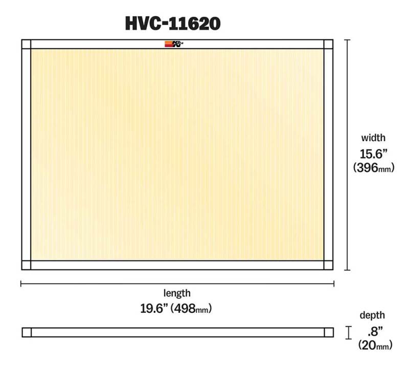 K&N HVAC Filter - 16 x 20 x 1 - Blais Performance Parts