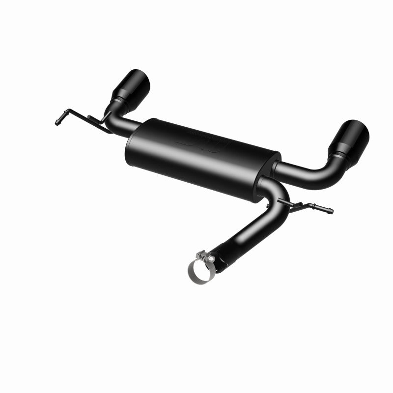 MagnaFlow 07-17 Jeep Wrangler JK 3.8/3.6L Dual Split Rear Exit Black Axle-Back Exhaust - Blais Performance Parts