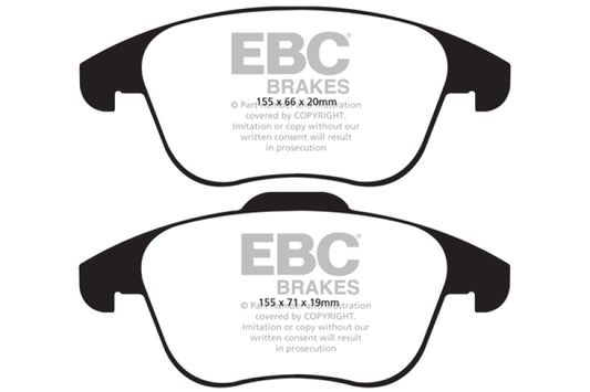 EBC 15-19 Audi Q3 2.0 Turbo Greenstuff Front Brake Pads - Blais Performance Parts