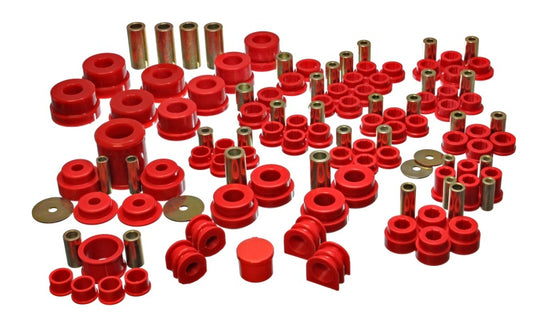 Energy Suspension 02-09 Nissan 350Z / 03-07 Infiniti G35 Coupe Red Hyper-Flex Master Bushing Set - Blais Performance Parts