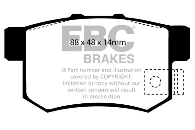 EBC 01-03 Acura CL 3.2 Yellowstuff Rear Brake Pads - Blais Performance Parts