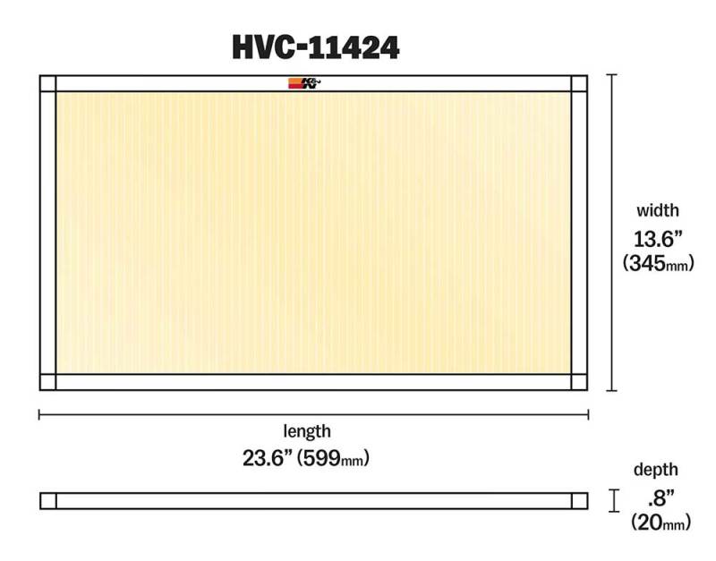 K&N HVAC Filter - 14 X 24 X 1 - Blais Performance Parts