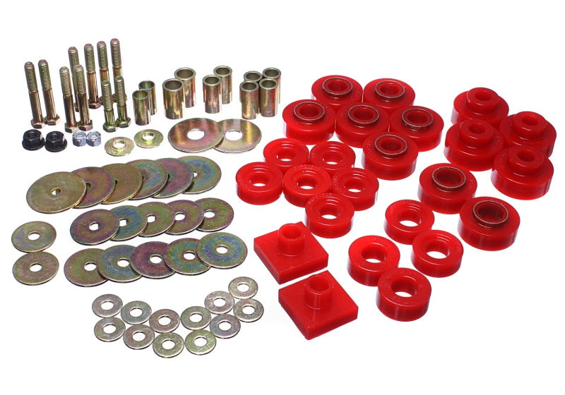 Energy Suspension 68-72 Oldsmobile Cutlass Red Body Mount Set - Blais Performance Parts