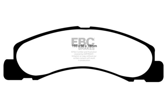 EBC 00-02 Ford Excursion 5.4 2WD Yellowstuff Front Brake Pads - Blais Performance Parts