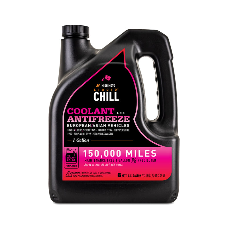 Mishimoto Liquid Chill EG Coolant, European/Asian Vehicles, Pink/Red - Blais Performance Parts