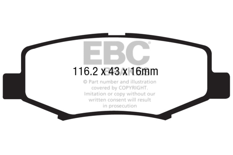 EBC 06-11 Dodge Nitro 3.7 Yellowstuff Rear Brake Pads - Blais Performance Parts