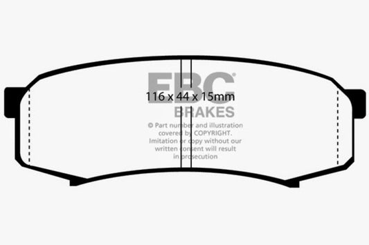 EBC 10+ Lexus GX460 4.6 Yellowstuff Rear Brake Pads - Blais Performance Parts