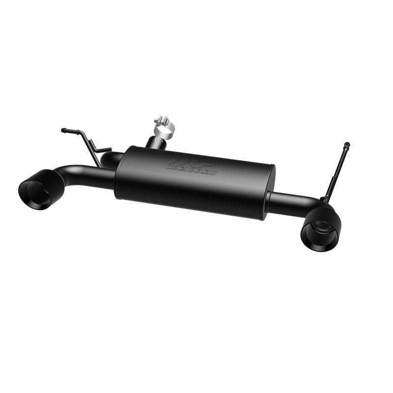 MagnaFlow 07-17 Jeep Wrangler JK 3.8/3.6L Dual Split Rear Exit Black Axle-Back Exhaust - Blais Performance Parts