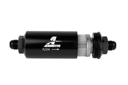 Aeromotive In-Line Filter - (AN -08 Male) 100 Micron Stainless Steel Element - Blais Performance Parts