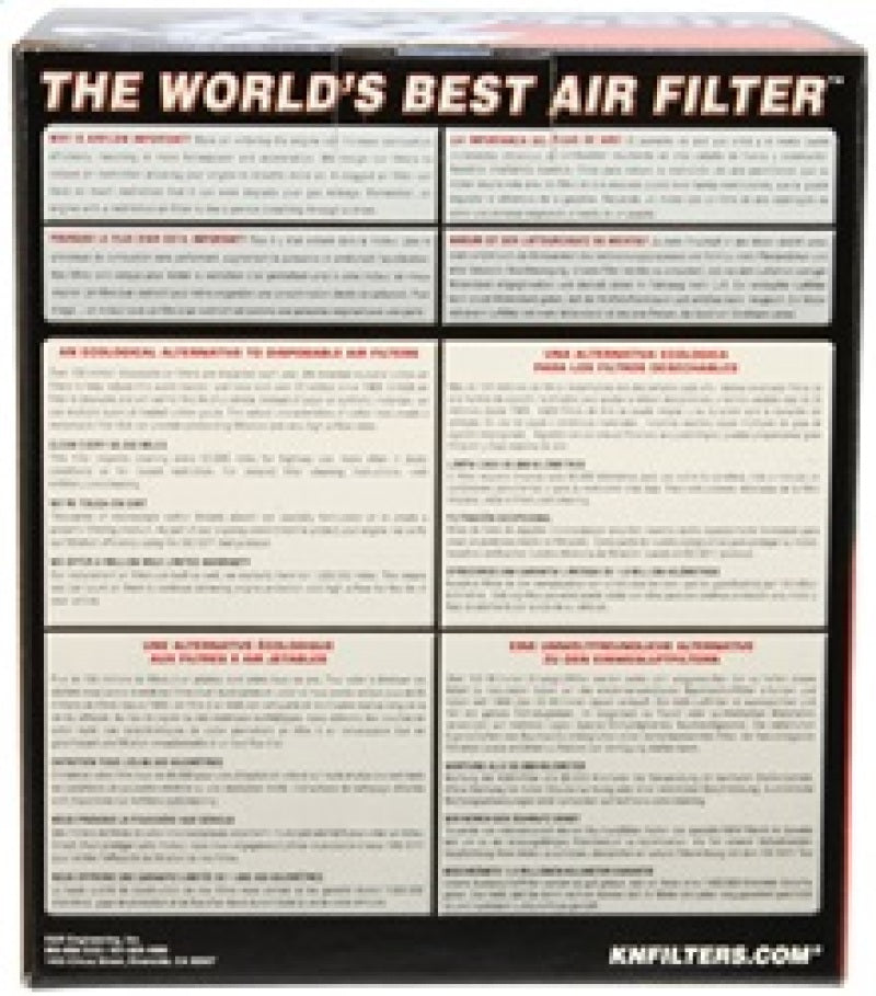 K&N Round Tapered Universal Air Filter 4in Flange ID x 5.375 Base OD x 4in Top OD x 6.5in H - Blais Performance Parts