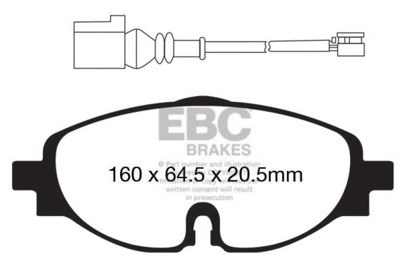 EBC 15-19 Volkswagen GTI (Mk7) Redstuff Front Brake Pads - Blais Performance Parts