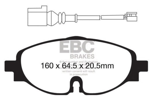 EBC 15-19 Volkswagen GTI (Mk7) Redstuff Front Brake Pads - Blais Performance Parts