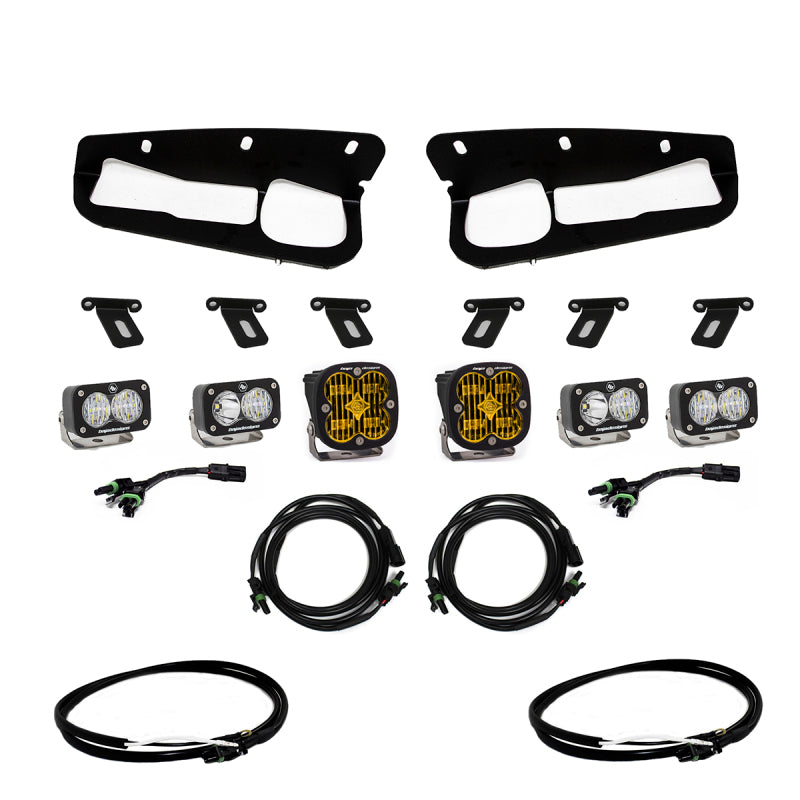 Baja Designs 2021+ Ford Bronco Amber SAE Fog Pocket Kit w/Upfitter - Blais Performance Parts