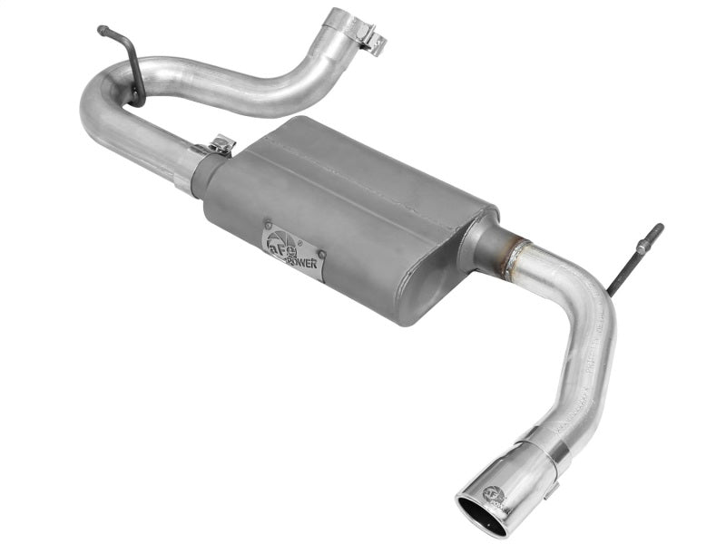 aFe Scorpion 2-1/2in Alum Steel Axle-Back Exhaust w/Polished Tip 07-18 Jeep Wrangler JK V6-3.6/3.8L - Blais Performance Parts