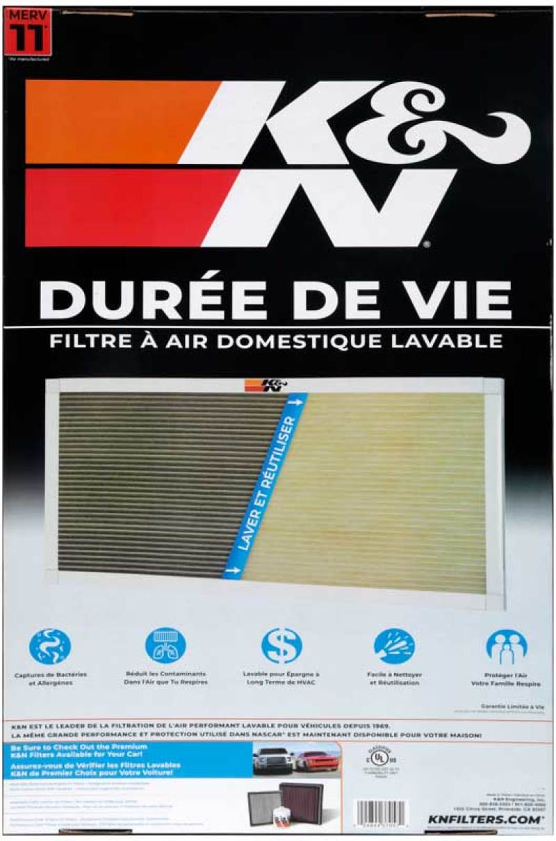 K&N HVAC Filter - 18 x 30 x 1 - Blais Performance Parts