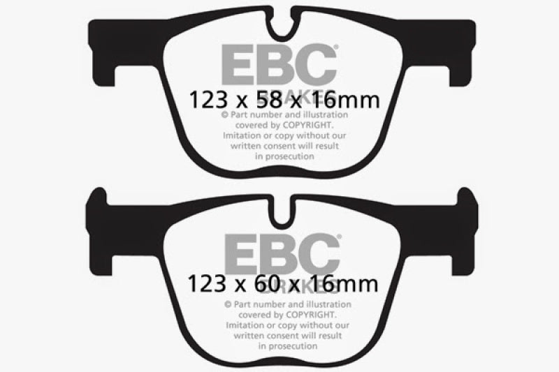 EBC 12+ BMW 335 3.0 Turbo (F30) Yellowstuff Rear Brake Pads - Blais Performance Parts