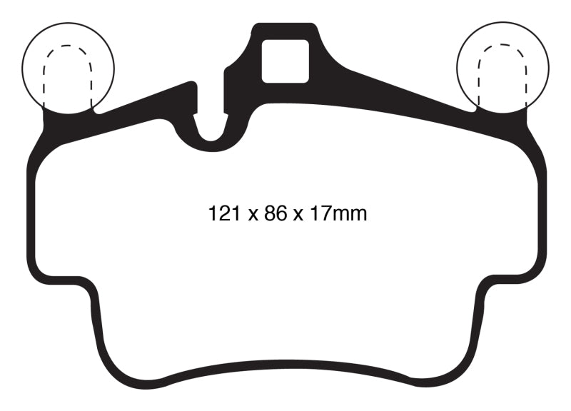 EBC 07-08 Porsche 911 (997) (Cast Iron Rotor only) 3.6 Carrera 2 Yellowstuff Front Brake Pads - Blais Performance Parts