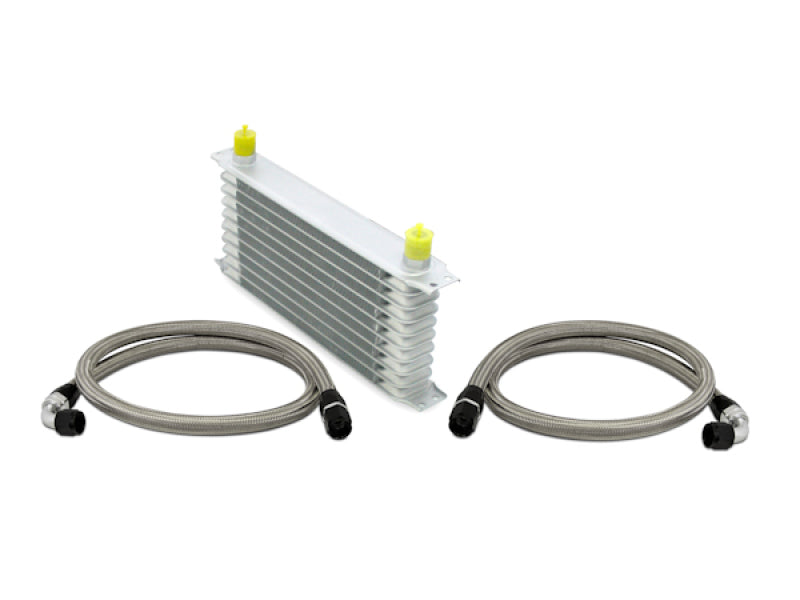 Mishimoto Universal 10 Row Oil Cooler Kit (Metal Braided Lines) - Blais Performance Parts