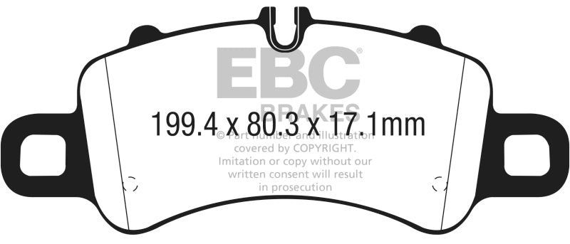 EBC 17-18 Porsche 718 Boxster 2.5L Redstuff Front Brake Pads - Blais Performance Parts