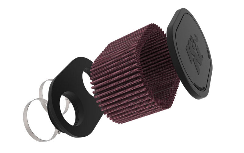 K&N 2-1/8in DUAL FLG 6-1/4 X 4inOD 3inH Universal Clamp-On Air Filter - Blais Performance Parts