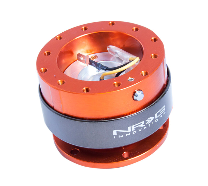 NRG Quick Release Gen 2.0 - Orange Body / Titanium Chrome Ring - Blais Performance Parts