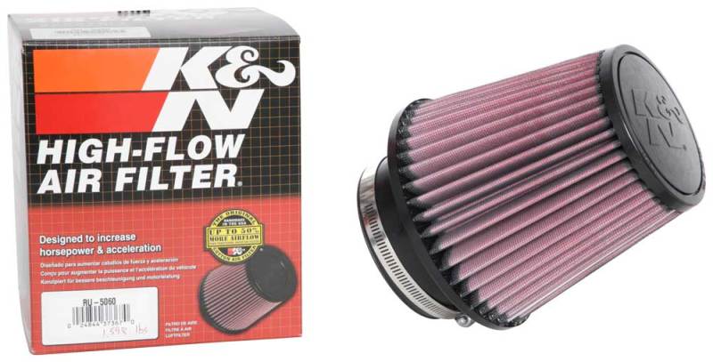 K&N Universal Clamp-On Air Filter 4in FLG / 6-1/2in B / 4-1/2in T / 6in H - Blais Performance Parts