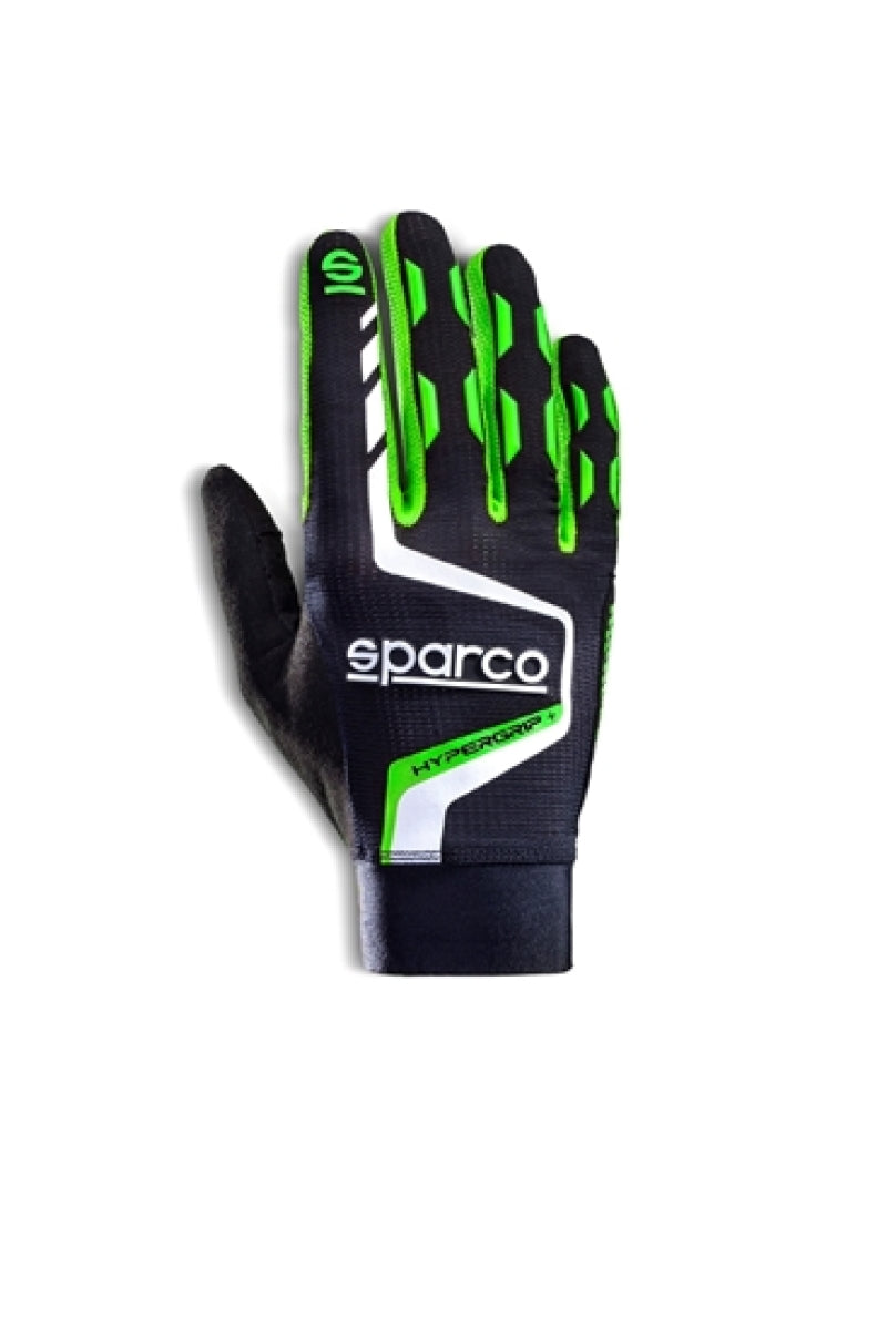 Sparco Gloves Hypergrip+ 10 Black/Green - Blais Performance Parts