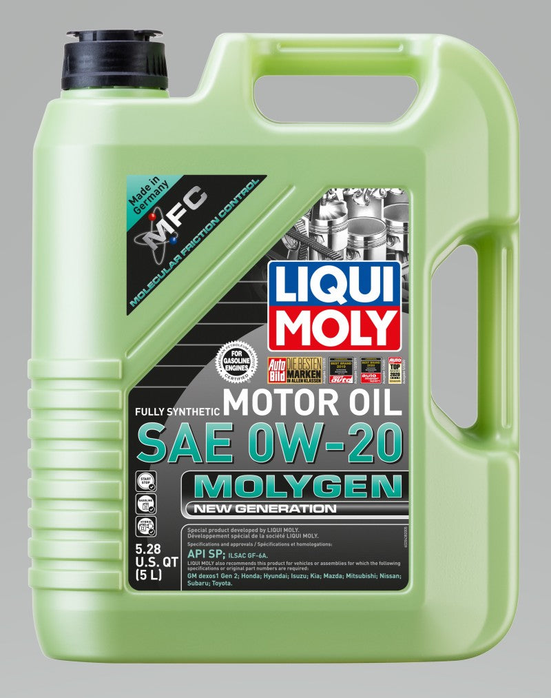 LIQUI MOLY 5L Molygen New Generation Motor Oil SAE 0W20 - Blais Performance Parts