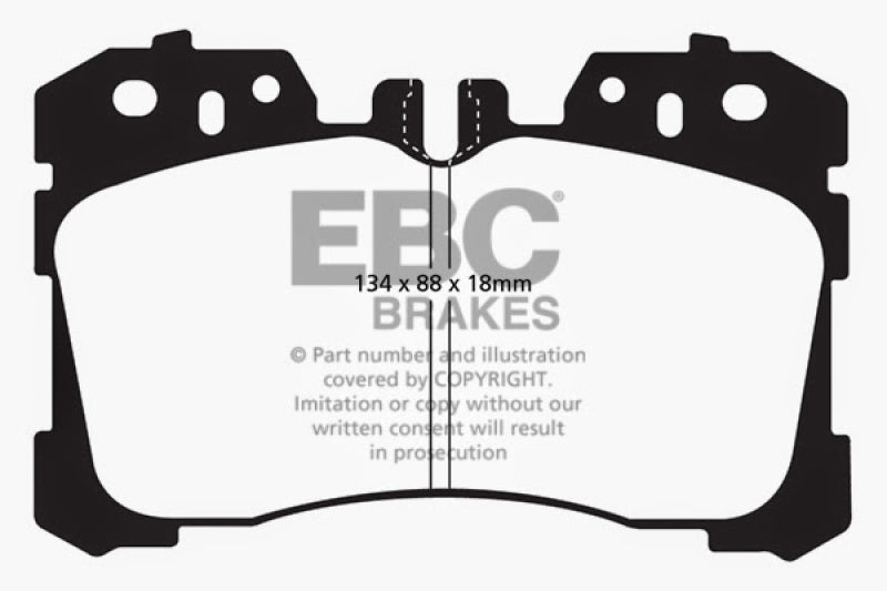 EBC 07+ Lexus LS460 4.6 Redstuff Front Brake Pads - Blais Performance Parts