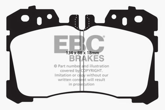 EBC 07+ Lexus LS460 4.6 Yellowstuff Front Brake Pads - Blais Performance Parts