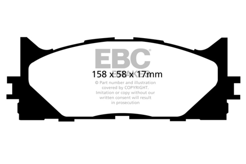 EBC 13+ Lexus ES300h 2.5 Hybrid Ultimax2 Front Brake Pads - Blais Performance Parts