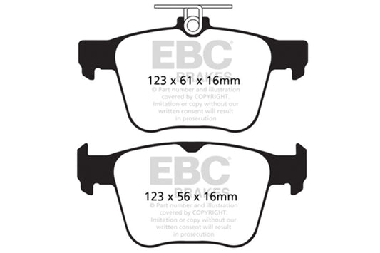 EBC 14-20 Audi S3 2.0 Turbo Yellowstuff Rear Brake Pads - Blais Performance Parts