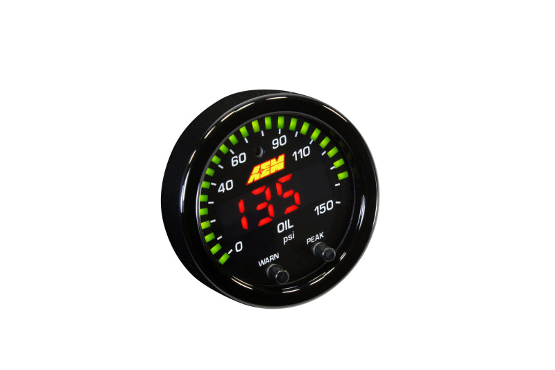 AEM X-Series 0-150 Oil Pressure Gauge Kit - Blais Performance Parts