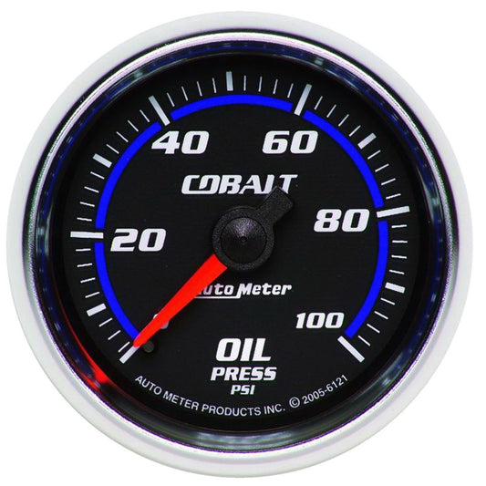 Autometer Cobalt 52mm 100 PSI Mechanical Oil Pressure Gauge - Blais Performance Parts