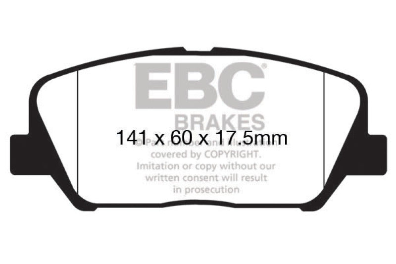 EBC 12-15 Hyundai Veloster 1.6 Turbo Yellowstuff Front Brake Pads - Blais Performance Parts