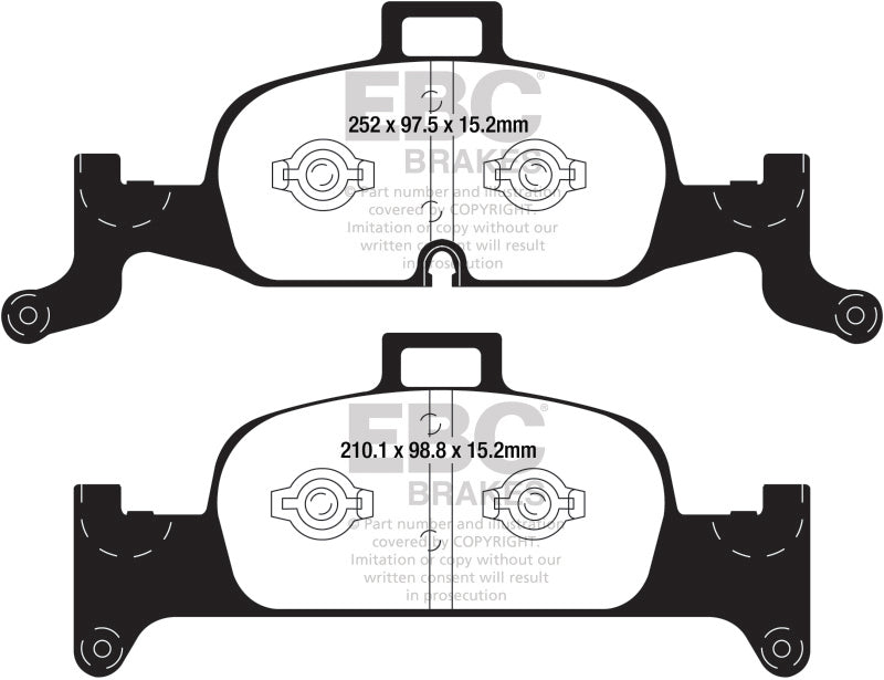 EBC 2018+ Audi A4 Allroad Quattro 2.0L Turbo Redstuff Front Brake Pads - Blais Performance Parts